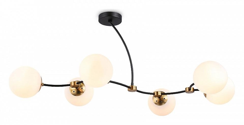 Люстра на штанге Ambrella Light TR TR2555 цвет плафона/подвески Белый, цвет арматуры Бронза, Черный