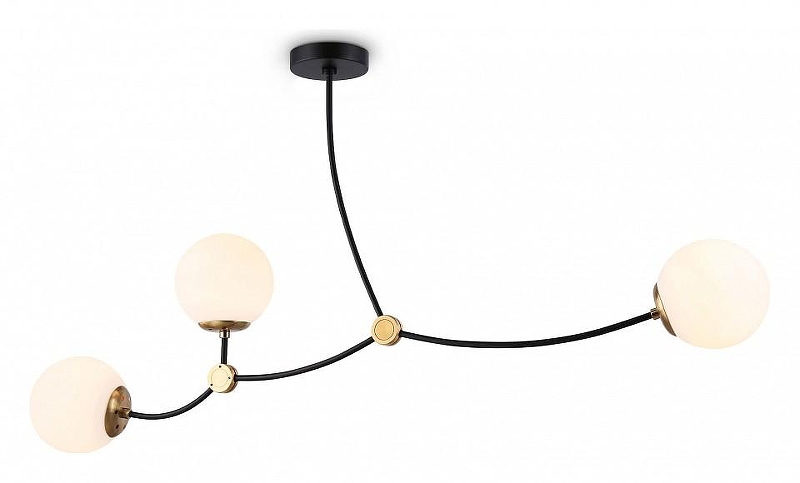 Люстра на штанге Ambrella Light TR TR2568 цвет плафона/подвески Белый, цвет арматуры Бронза, Черный