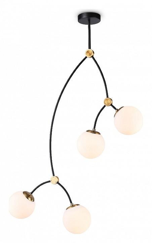 Люстра на штанге Ambrella Light TR TR2575 цвет плафона/подвески Белый, цвет арматуры Бронза, Черный
