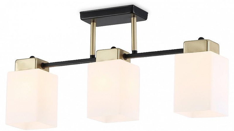 Люстра на штанге Ambrella Light TR TR303046 цвет плафона/подвески Белый, цвет арматуры Золото, Черный