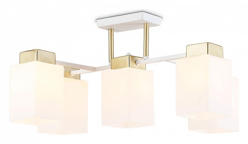 Люстра на штанге Ambrella Light TR TR303047 цвет плафона/подвески Белый, цвет арматуры Белый, Золото