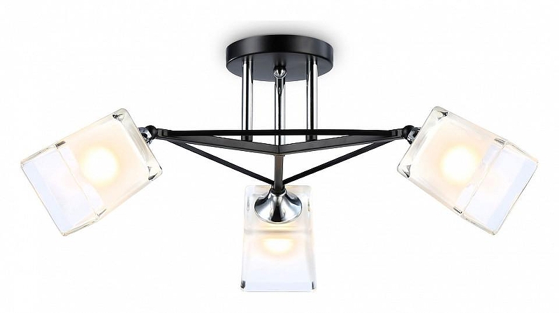 Люстра на штанге Ambrella Light TR TR303072 цвет плафона/подвески Белый, цвет арматуры Хром, Черный