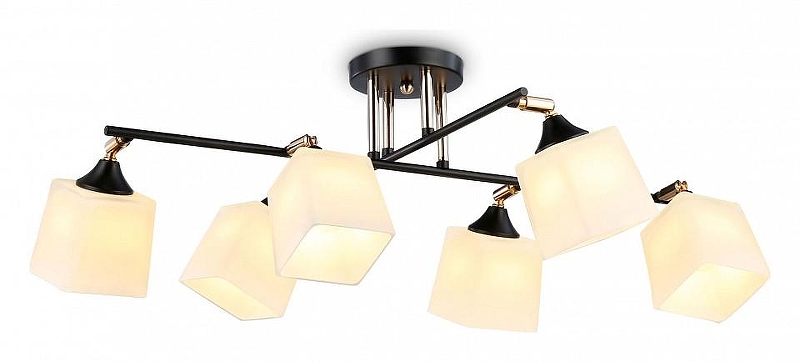 Люстра на штанге Ambrella Light TR TR303089 цвет плафона/подвески Белый, цвет арматуры Золото, Черный