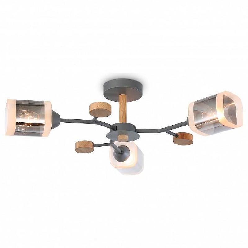 Люстра на штанге Ambrella Light TR TR3033231 цвет плафона/подвески Светло-серый, Белый, цвет арматуры Серый