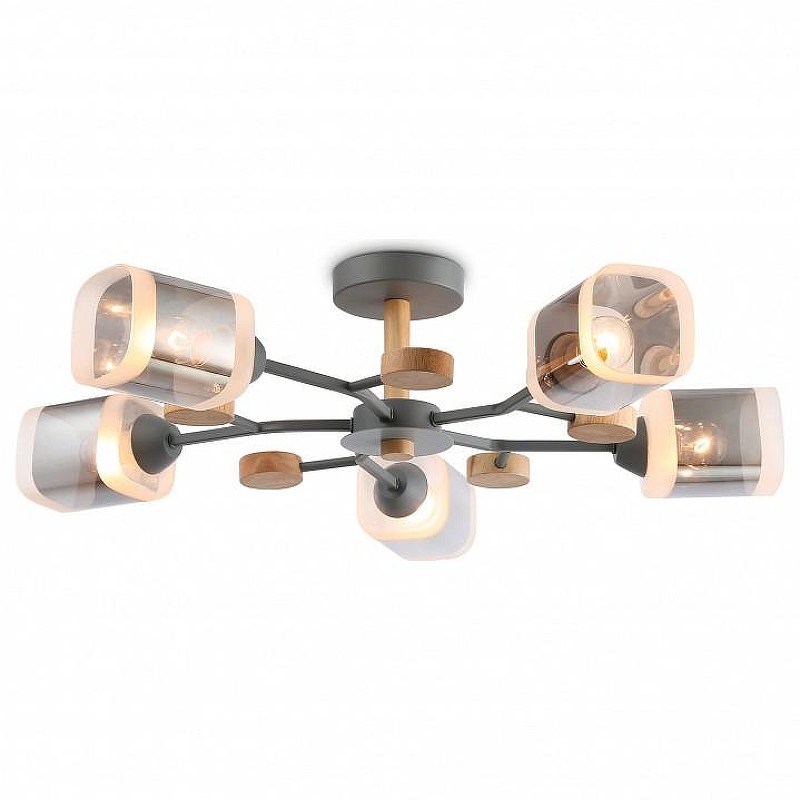 Люстра на штанге Ambrella Light TR TR3033233 цвет плафона/подвески Светло-серый, Белый, цвет арматуры Серый