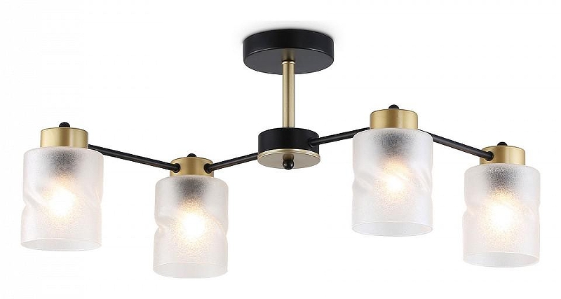 Люстра на штанге Ambrella Light TR TR303324 цвет плафона/подвески Белый, цвет арматуры Золото, Черный