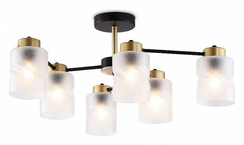 Люстра на штанге Ambrella Light TR TR303325 цвет плафона/подвески Белый, цвет арматуры Золото, Черный