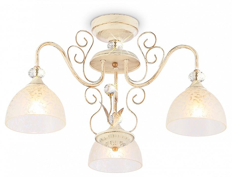 Люстра на штанге Ambrella Light TR TR3055 цвет плафона/подвески Белый, цвет арматуры Белый, Золото