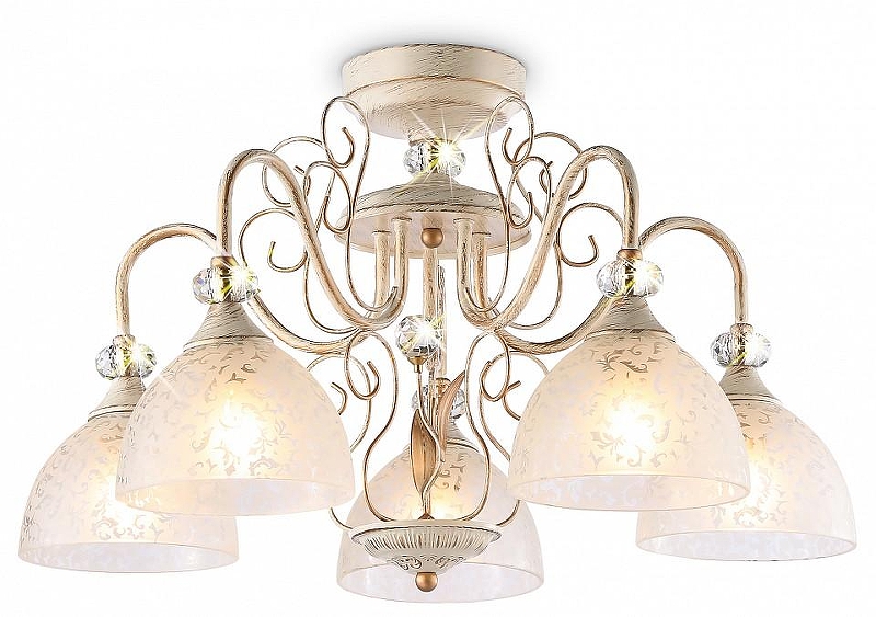 Люстра на штанге Ambrella Light TR TR3057 цвет плафона/подвески Белый, цвет арматуры Белый, Золото