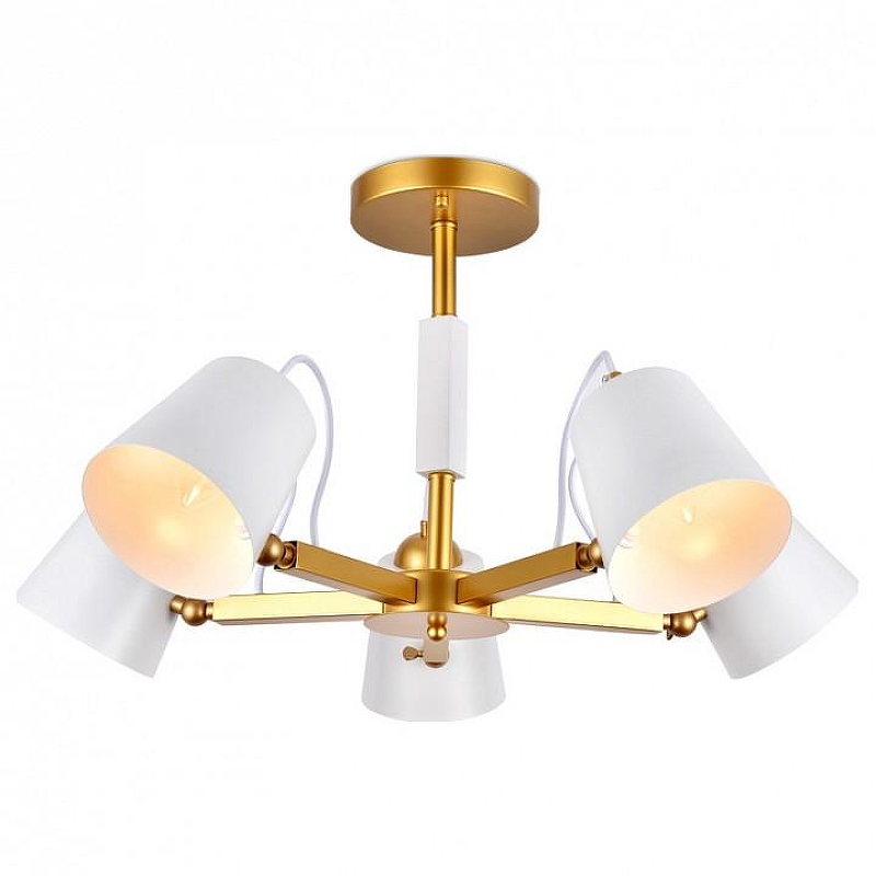 Люстра на штанге Ambrella Light TR TR3101 цвет плафона/подвески Белый, цвет арматуры Золото