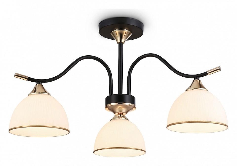 Люстра на штанге Ambrella Light TR TR3161 цвет плафона/подвески Белый, цвет арматуры Золото, Черный