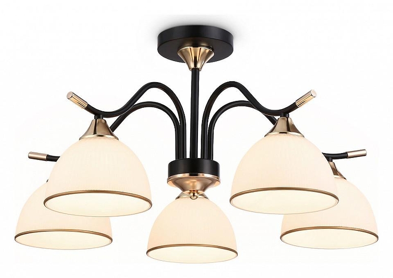 Люстра на штанге Ambrella Light TR TR3162 цвет плафона/подвески Белый, цвет арматуры Золото, Черный