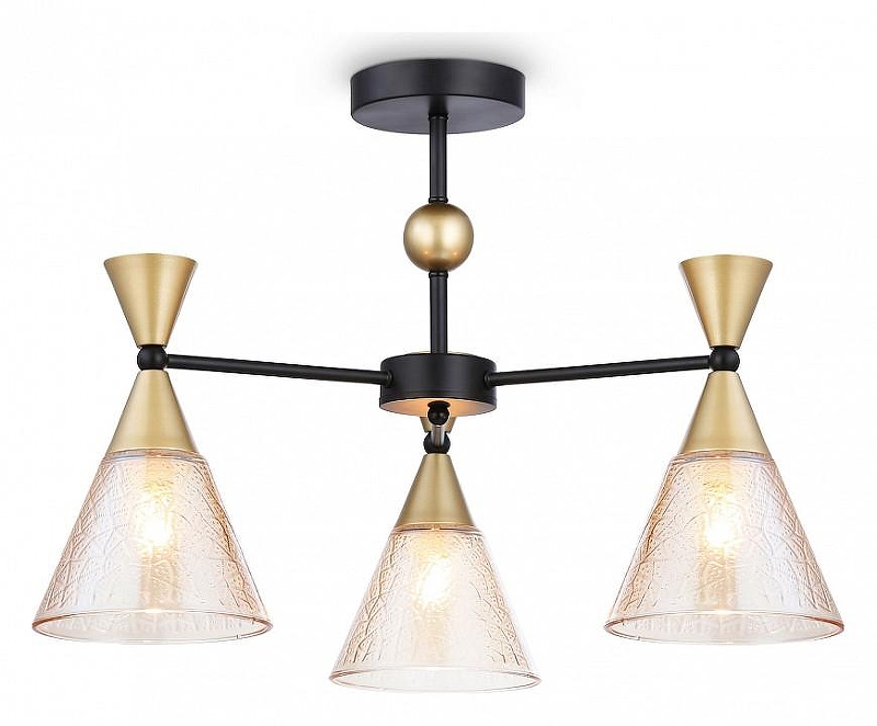 Люстра на штанге Ambrella Light TR TR3169 цвет плафона/подвески Бежевый, цвет арматуры Золото, Черный