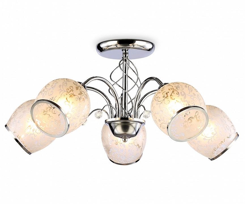 Люстра на штанге Ambrella Light TR TR3188 цвет плафона/подвески Белый, цвет арматуры Хром