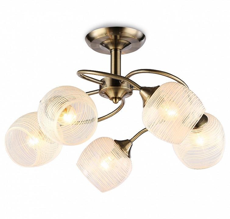 Люстра на штанге Ambrella Light TR TR3199 цвет плафона/подвески Белый, цвет арматуры Бронза