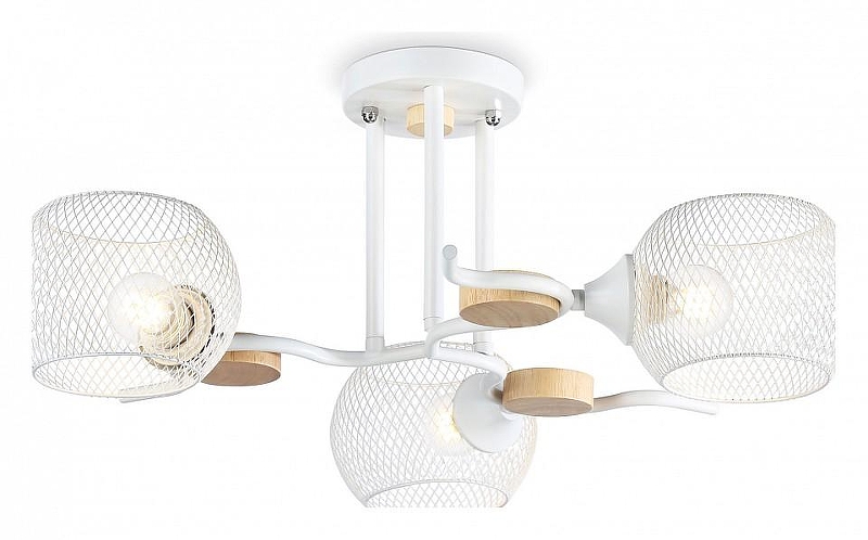 Люстра на штанге Ambrella Light TR TR80163 цвет плафона/подвески Белый, цвет арматуры Белый, Коричневый