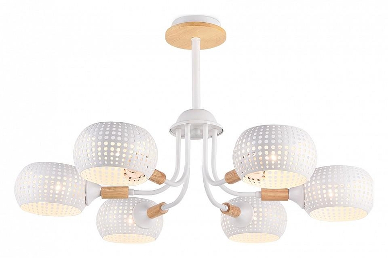 Люстра на штанге Ambrella Light TR TR80166 цвет плафона/подвески Белый, цвет арматуры Белый, Коричневый