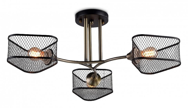 Люстра на штанге Ambrella Light TR TR80171 цвет плафона/подвески Черный, цвет арматуры Бронза, Черный