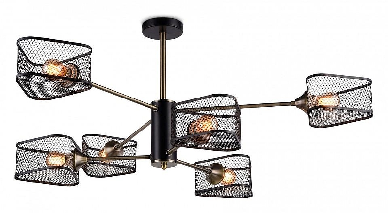 Люстра на штанге Ambrella Light TR TR80172 цвет плафона/подвески Черный, цвет арматуры Бронза, Черный