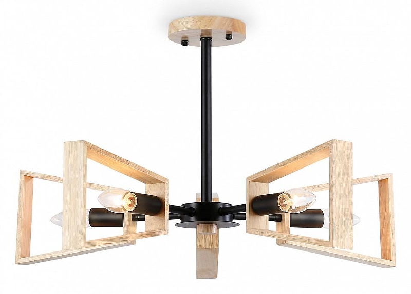 Люстра на штанге Ambrella Light TR TR80495 цвет плафона/подвески Коричневый, цвет арматуры Коричневый, Черный