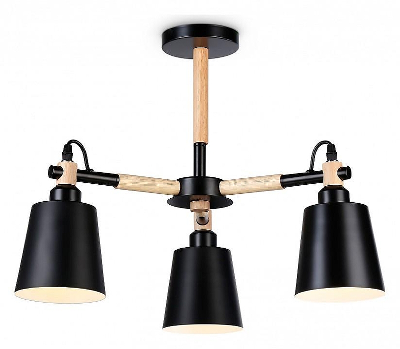 Люстра на штанге Ambrella Light TR TR82206 цвет плафона/подвески Черный, цвет арматуры Коричневый, Черный