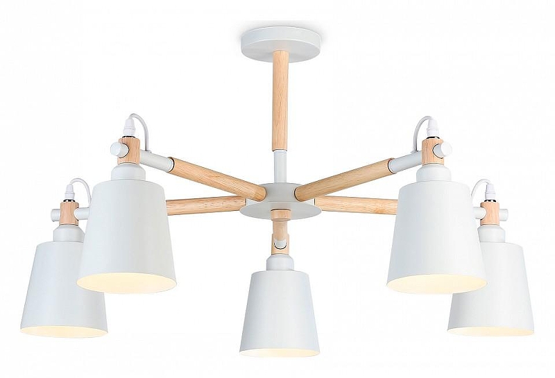 Люстра на штанге Ambrella Light TR TR82208 цвет плафона/подвески Белый, цвет арматуры Белый, Коричневый
