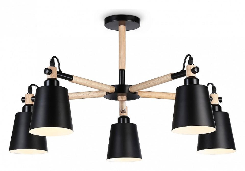 Люстра на штанге Ambrella Light TR TR82211 цвет плафона/подвески Черный, цвет арматуры Коричневый, Черный