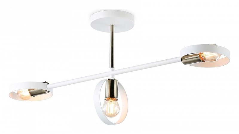 Люстра на штанге Ambrella Light TR TR8228 цвет плафона/подвески Белый, цвет арматуры Белый, Бронза
