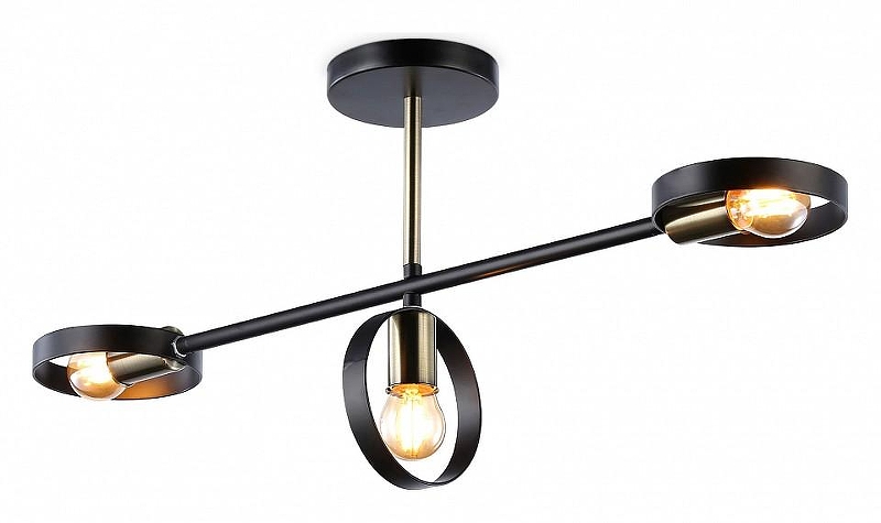 Люстра на штанге Ambrella Light TR TR8229 цвет плафона/подвески Черный, цвет арматуры Бронза, Черный
