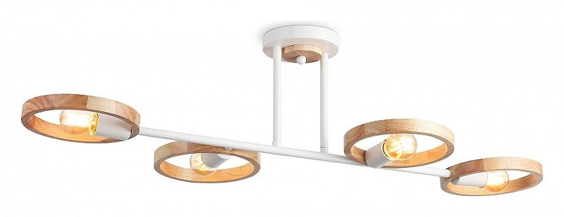 Люстра на штанге Ambrella Light TR TR8247 цвет плафона/подвески Золото, цвет арматуры Белый, Коричневый