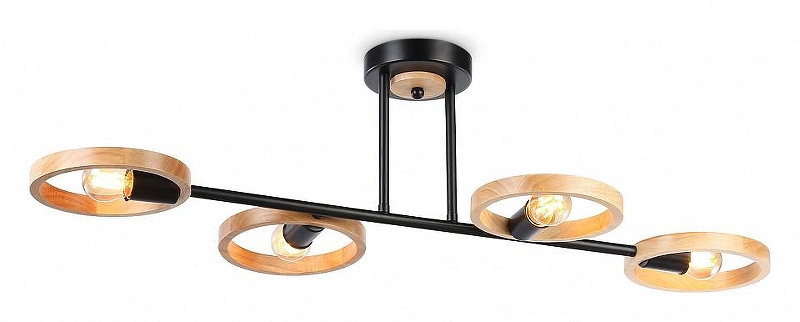 Люстра на штанге Ambrella Light TR TR8248 цвет плафона/подвески Золото, цвет арматуры Коричневый, Черный
