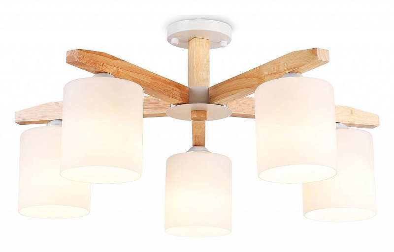 Люстра на штанге Ambrella Light TR TR83113 цвет плафона/подвески Белый, цвет арматуры Белый, Коричневый