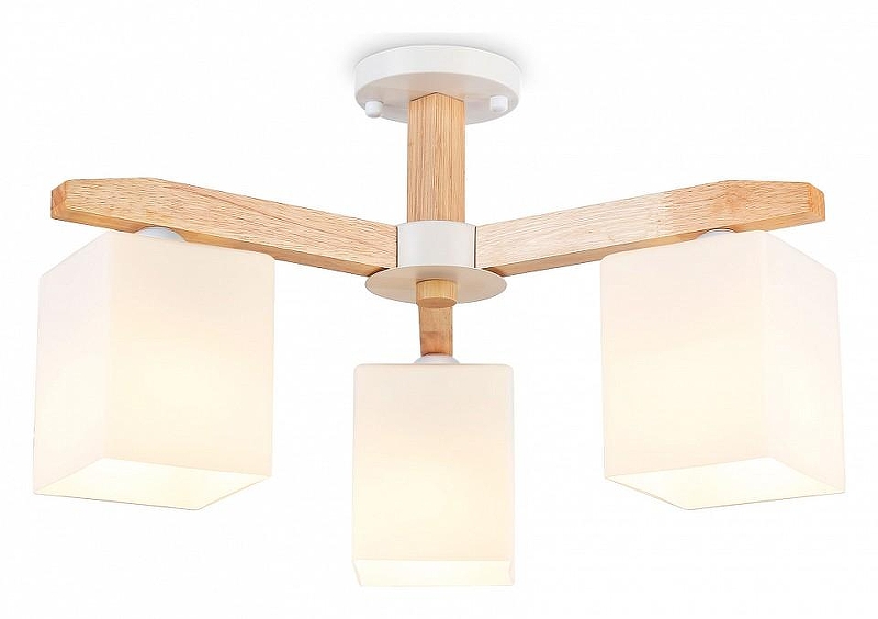 Люстра на штанге Ambrella Light TR TR83115 цвет плафона/подвески Белый, цвет арматуры Белый, Коричневый