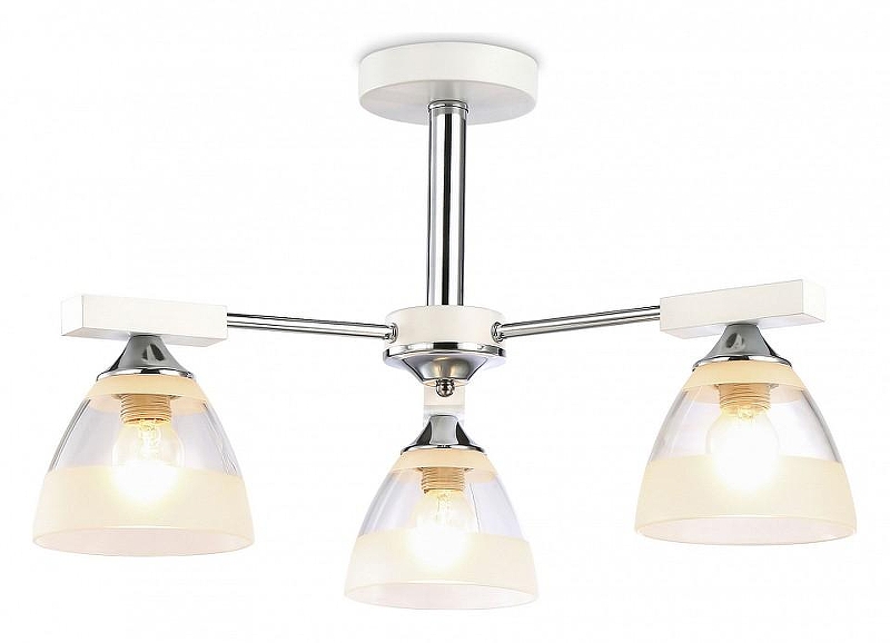 Люстра на штанге Ambrella Light TR TR9091 цвет плафона/подвески Белый, цвет арматуры Белый, Хром