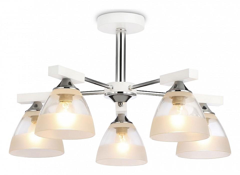 Люстра на штанге Ambrella Light TR TR9093 цвет плафона/подвески Белый, цвет арматуры Белый, Хром