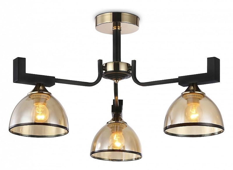 Люстра на штанге Ambrella Light TR TR9098 цвет плафона/подвески Черный, Оранжевый, цвет арматуры Золото, Черный