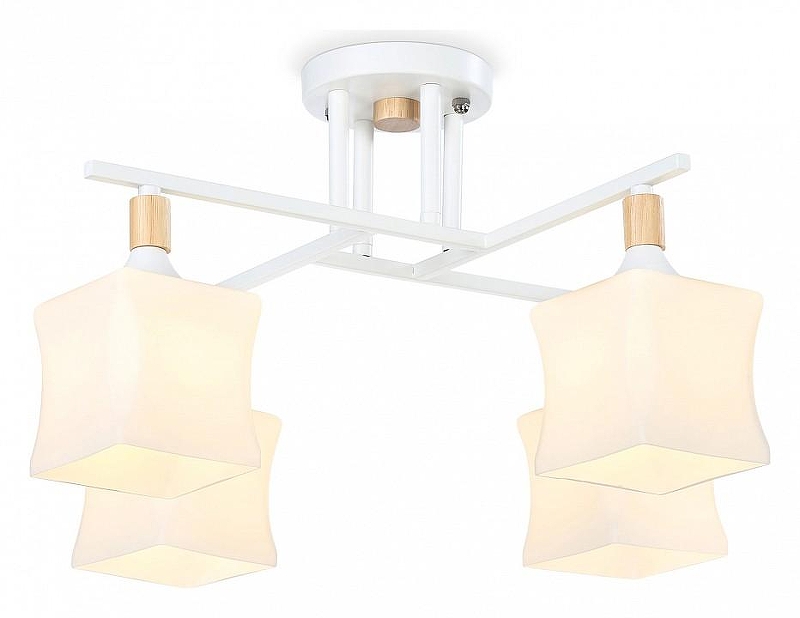 Люстра на штанге Ambrella Light TR TR9495 цвет плафона/подвески Белый, цвет арматуры Белый, Коричневый