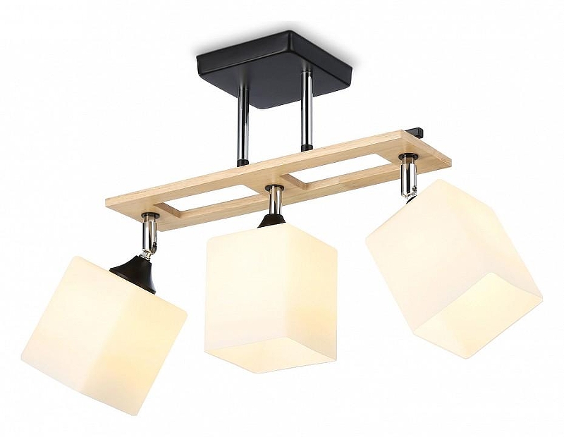 Люстра на штанге Ambrella Light TR TR9507 цвет плафона/подвески Белый, цвет арматуры Коричневый, Хром, Черный