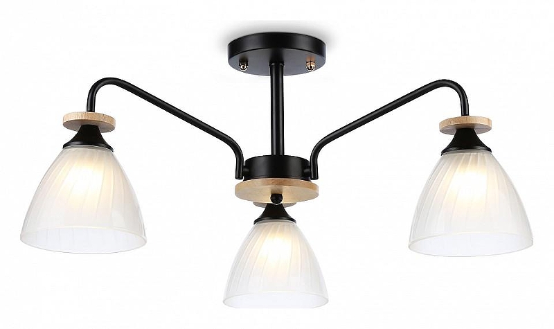 Люстра на штанге Ambrella Light TR TR9564 цвет плафона/подвески Белый, цвет арматуры Коричневый, Черный
