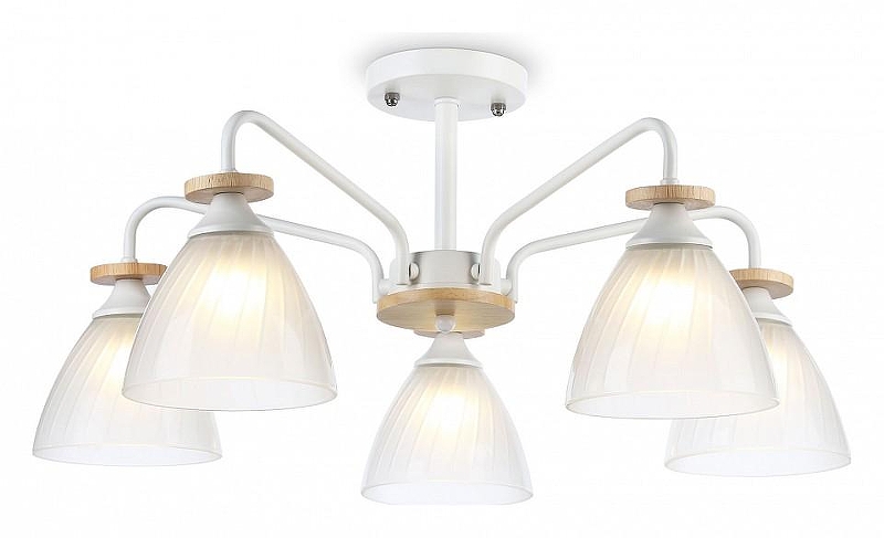 Люстра на штанге Ambrella Light TR TR9567 цвет плафона/подвески Белый, цвет арматуры Белый, Коричневый