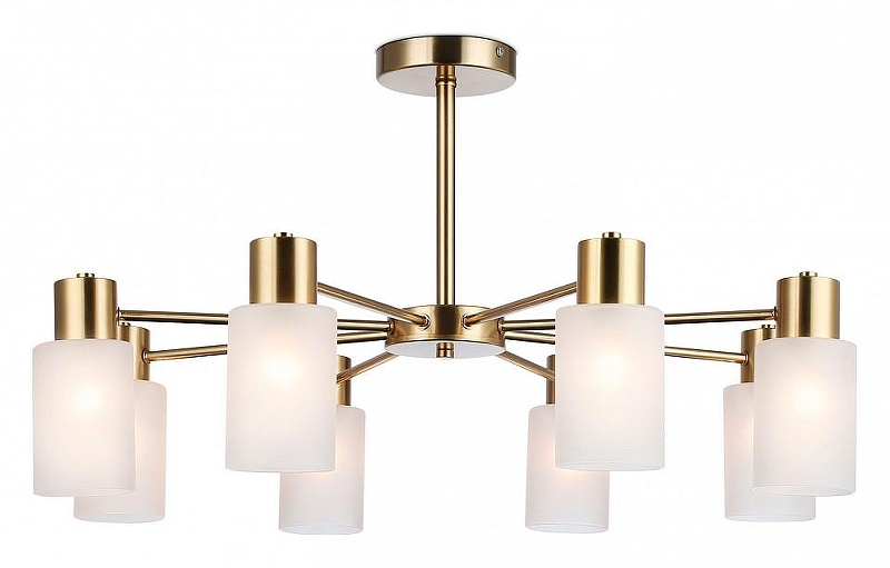 Люстра на штанге Ambrella Light TRADITIONAL TR9584 цвет плафона/подвески Белый, цвет арматуры Латунь
