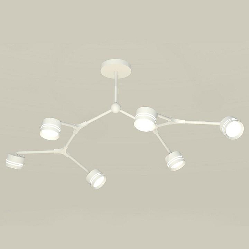 Люстра на штанге Ambrella Light XB XB9055203 цвет плафона/подвески Белый, Прозрачный, цвет арматуры Белый