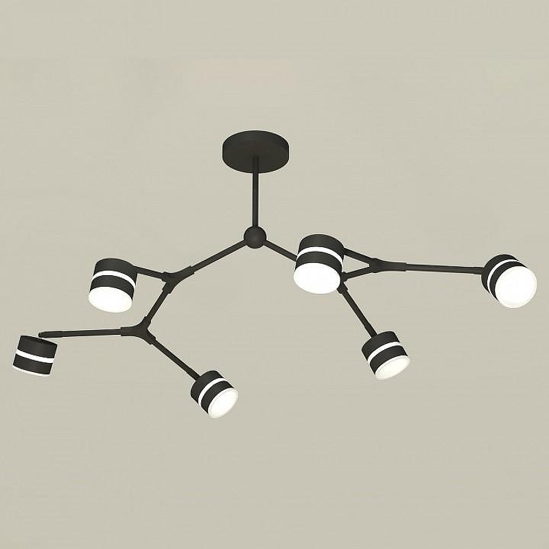 Люстра на штанге Ambrella Light XB XB9056202 цвет плафона/подвески Белый, Черный, цвет арматуры Черный