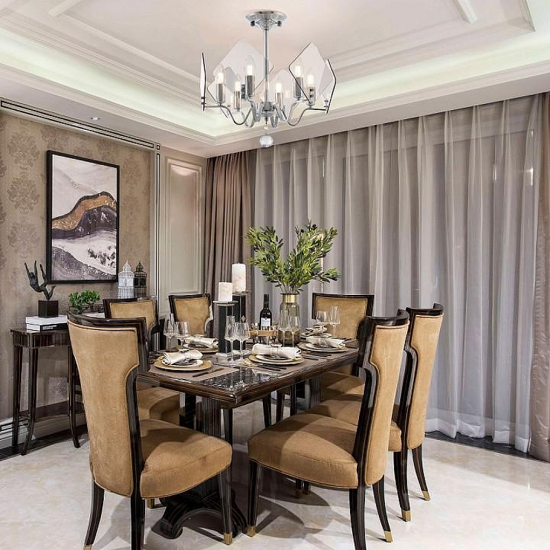 Люстра на штанге Arte Milano Sorrento-5309 375309/6/400 CR цвет плафона/подвески Прозрачный, цвет арматуры Хром