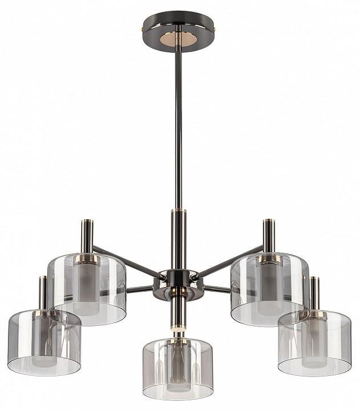 Люстра на штанге Citilux ELAN CL241151 цвет плафона/подвески Светло-серый, цвет арматуры Золото, Хром