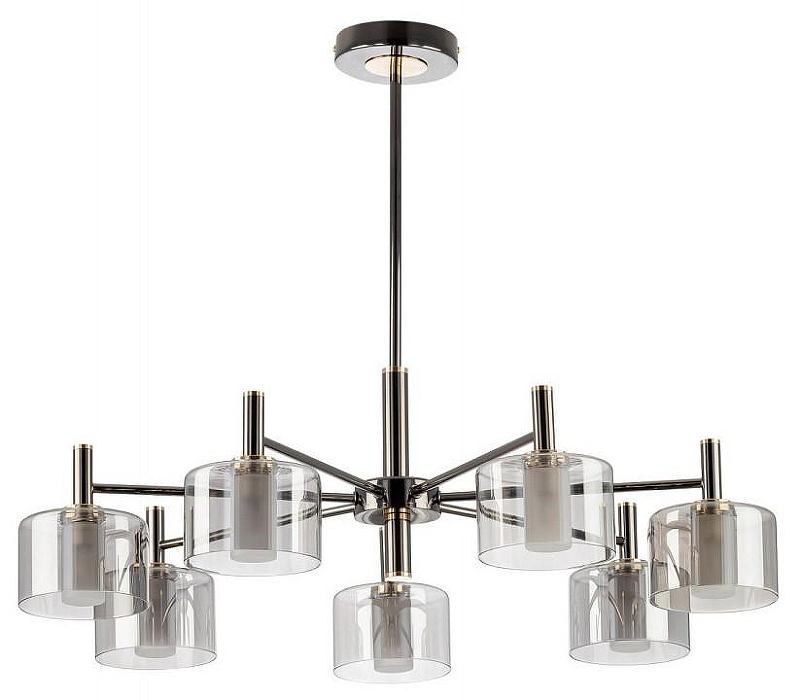 Люстра на штанге Citilux ELAN CL241171 цвет плафона/подвески Светло-серый, цвет арматуры Золото, Хром