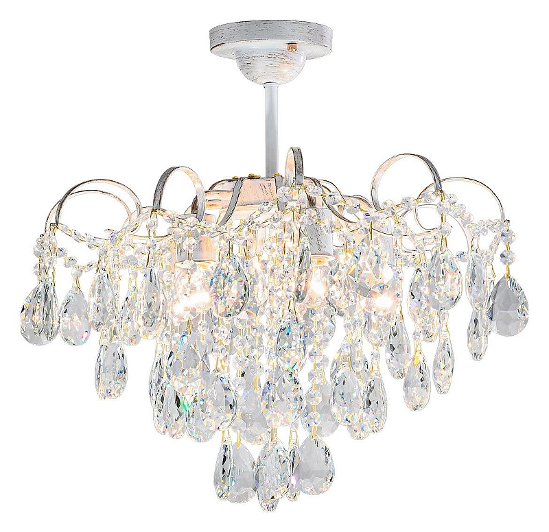 Люстра на штанге Escada Bling 1122/5PL цвет плафона/подвески Прозрачный, цвет арматуры Белый, Золото