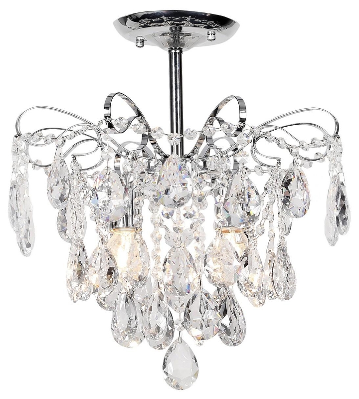 Люстра на штанге Escada Crown 682/4PL Chrome цвет плафона/подвески Прозрачный, цвет арматуры Хром