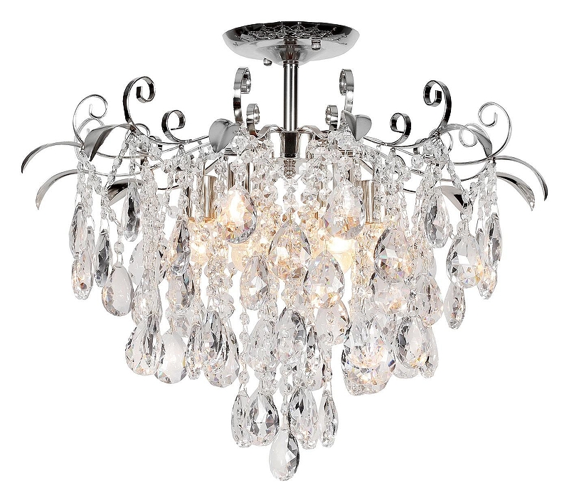 Люстра на штанге Escada Kelly 1123/6PL Chrome цвет плафона/подвески Прозрачный, цвет арматуры Хром
