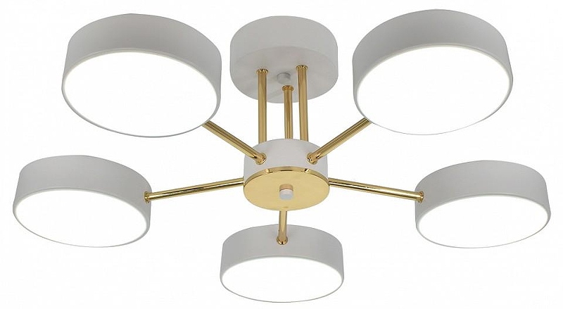 Люстра на штанге Escada Rune 10262/5LED цвет плафона/подвески Белый, цвет арматуры Белый, Золото